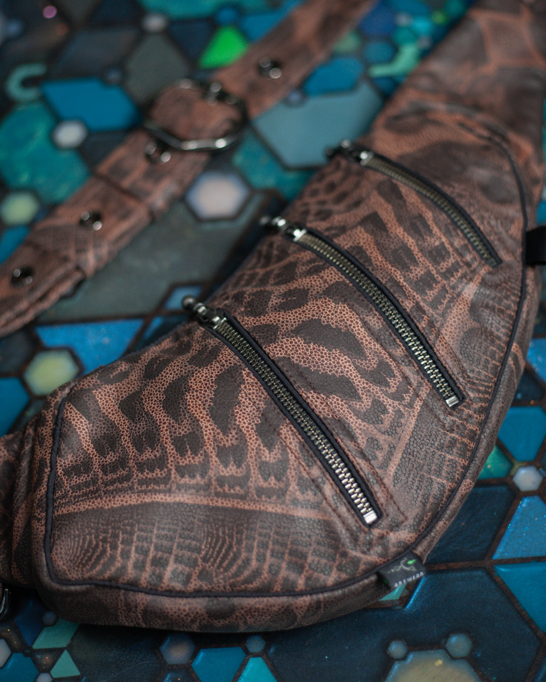 Botta Bag / Fake Leather Buckle - Earth Dots SANDOKAN